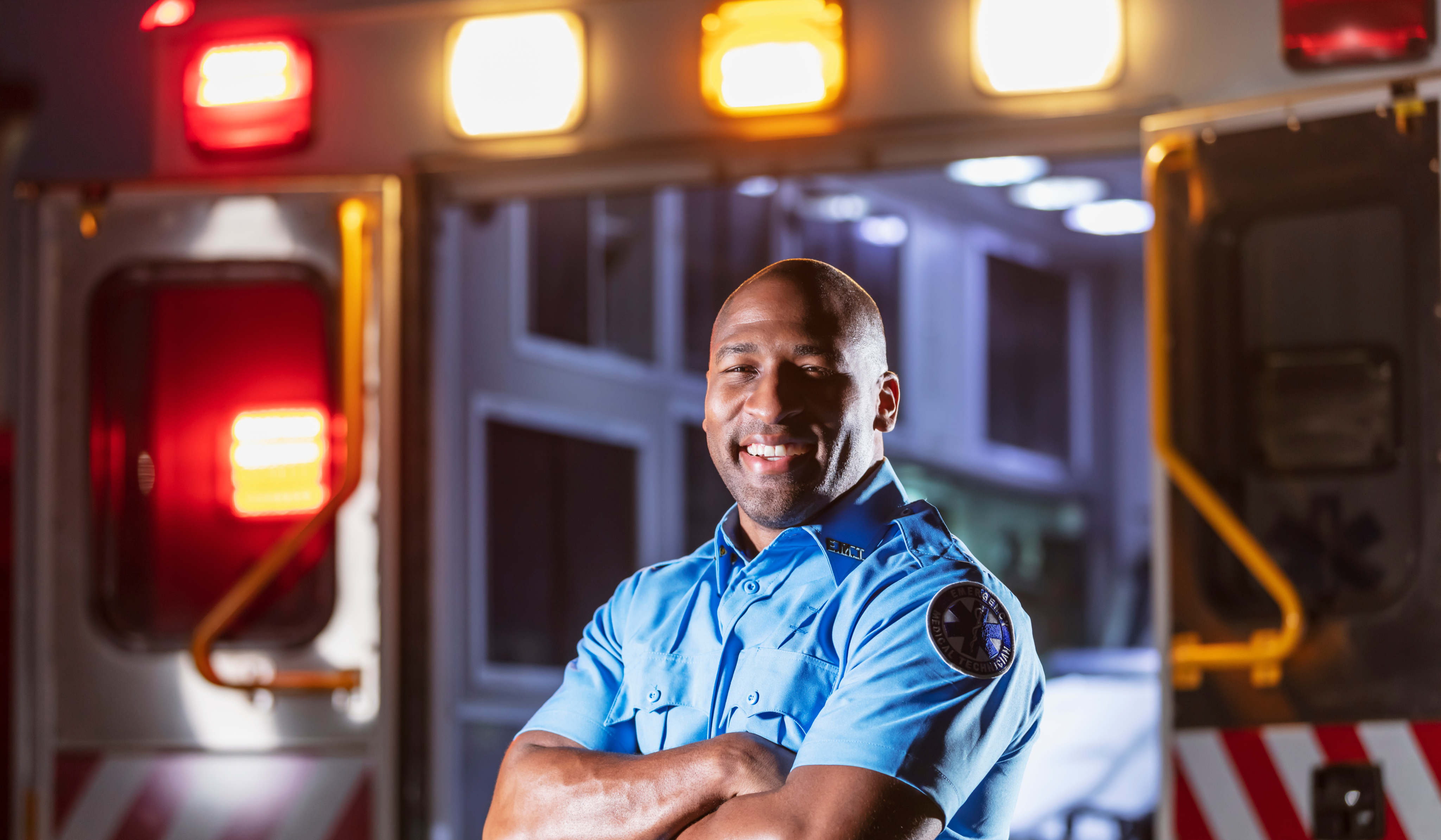 EMT professional ready for duty